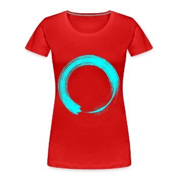 Kreis - Frauen Premium Bio T-Shirt - Rot - Vorne - Mia (176cm)