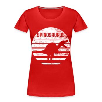 SPINOSAURUS - Women's Premium Organic T-Shirt - red - Front - Mia (176cm)
