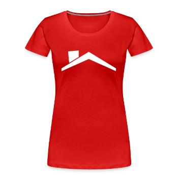 Maison toit - T-shirt bio Premium Femme - rouge - Devant - Mia (176cm)