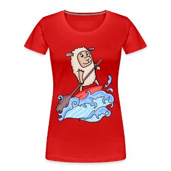 SUP - Stand Up Paddling Paddleboard - T-shirt bio Premium Femme - rouge - Devant - Mia (176cm)