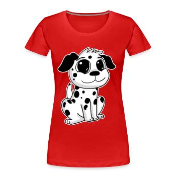 Dalmatiner - Frauen Premium Bio T-Shirt - Rot - Vorne - Mia (176cm)