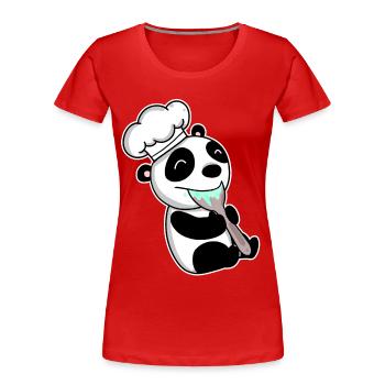 Boiling Baby Panda - Women's Premium Organic T-Shirt - red - Front - Mia (176cm)