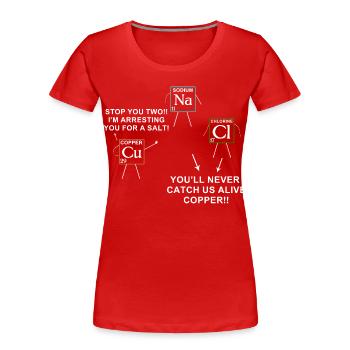 Wissenschaft - Frauen Premium Bio T-Shirt - Rot - Vorne - Mia (176cm)