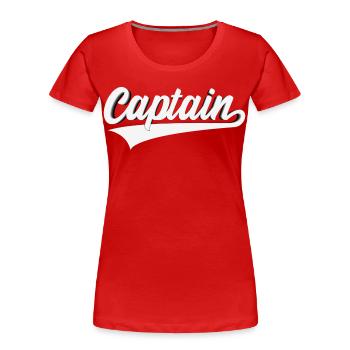 CAPITAINE 3D CAPITAINE SWOOSH - T-shirt bio Premium Femme - rouge - Devant - Mia (176cm)