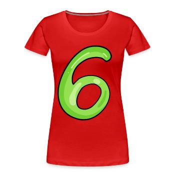 6 - Frauen Premium Bio T-Shirt - Rot - Vorne - Mia (176cm)