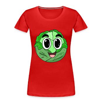 Doux chou - T-shirt bio Premium Femme - rouge - Devant - Mia (176cm)
