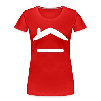 Roof - Women's Premium Organic T-Shirt - red - Front - Mia (176cm)