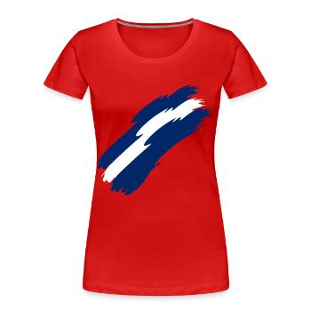 Israel - Women's Premium Organic T-Shirt - red - Front - Mia (176cm)