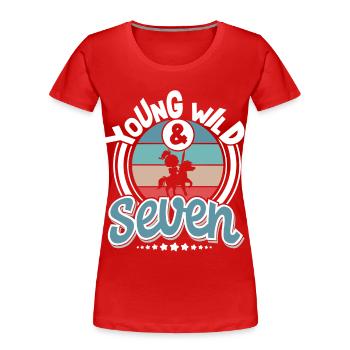 7 years Ritter Children's Birthday Party - Women's Premium Organic T-Shirt - red - Front - Mia (176cm)