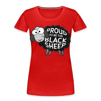 Proud To Be The Black Sheep Funny Sheep Exterior - Women's Premium Organic T-Shirt - red - Front - Mia (176cm)