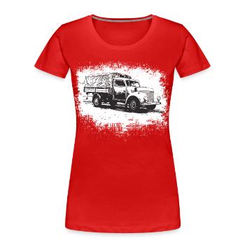 Framo Barkas V 901/2 - T-shirt bio Premium Femme - rouge - Devant - Mia (176cm)