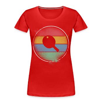 Ping-pong - T-shirt bio Premium Femme - rouge - Devant - Mia (176cm)