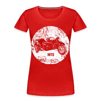 Ural M72 - Women's Premium Organic T-Shirt - red - Front - Mia (176cm)