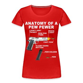 anatomie d’un étain d’étain - T-shirt bio Premium Femme - rouge - Devant - Mia (176cm)
