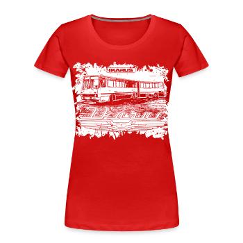 Ikarus Bus - Gelenkbus - Frauen Premium Bio T-Shirt - Rot - Vorne - Mia (176cm)