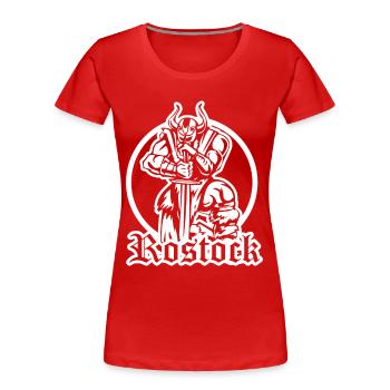 Rostock - Women's Premium Organic T-Shirt - red - Front - Mia (176cm)