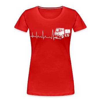 Heartbeat Multicar M25 DDR Mobylette Camion w - T-shirt bio Premium Femme - rouge - Devant - Mia (176cm)