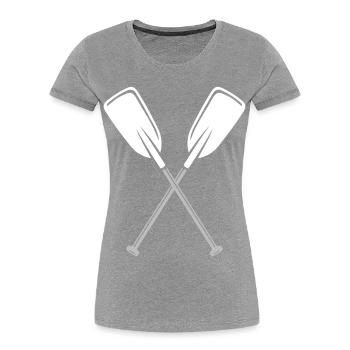 | de pagaie | bicolore Couleurs réglables - T-shirt bio Premium Femme - bleu marine - Devant - Mia (176cm)