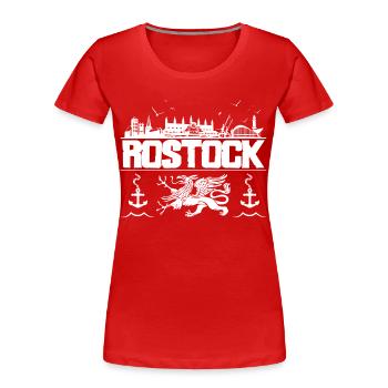 Rostock - Women's Premium Organic T-Shirt - red - Front - Mia (176cm)