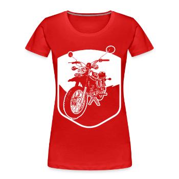 Enduro - Women's Premium Organic T-Shirt - red - Front - Mia (176cm)