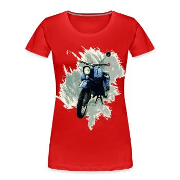 Simson Schwalbe - Frauen Premium Bio T-Shirt - Rot - Vorne - Mia (176cm)