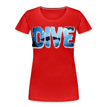 Tauchen Taucher - Frauen Premium Bio T-Shirt - Rot - Vorne - Mia (176cm)