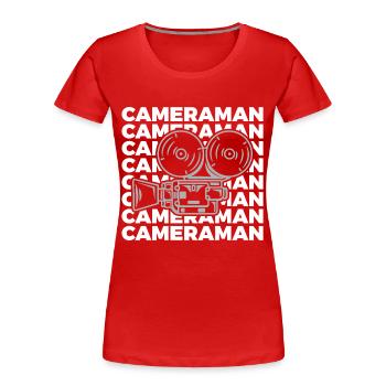 Directeur de la photographie de la vieille école - T-shirt bio Premium Femme - rouge - Devant - Mia (176cm)