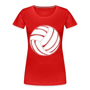 Volley-ball - T-shirt bio Premium Femme - rouge - Devant - Mia (176cm)