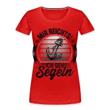Segler Segeln Segelboot - Frauen Premium Bio T-Shirt - Rot - Vorne - Mia (176cm)