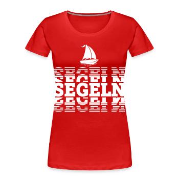 Segeln Segler Segelboot - Frauen Premium Bio T-Shirt - Rot - Vorne - Mia (176cm)