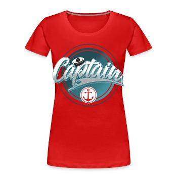 Kapitän - Frauen Premium Bio T-Shirt - Rot - Vorne - Mia (176cm)