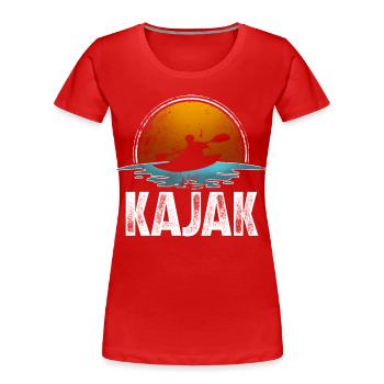 Kajak Kajakfahren - Frauen Premium Bio T-Shirt - Rot - Vorne - Mia (176cm)