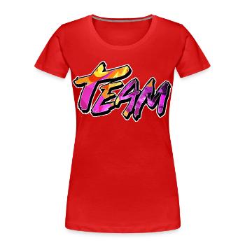 Team - Women's Premium Organic T-Shirt - red - Front - Mia (176cm)