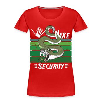 Snake Safety - Women's Premium Organic T-Shirt - red - Front - Mia (176cm)