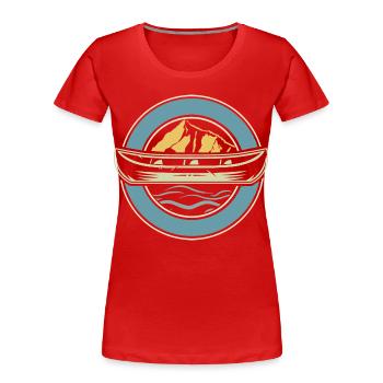 Kanu Kanut Kanutin Kanufahrer - Frauen Premium Bio T-Shirt - Rot - Vorne - Mia (176cm)