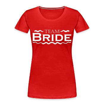 Team Bride - Frauen Premium Bio T-Shirt - Rot - Vorne - Mia (176cm)