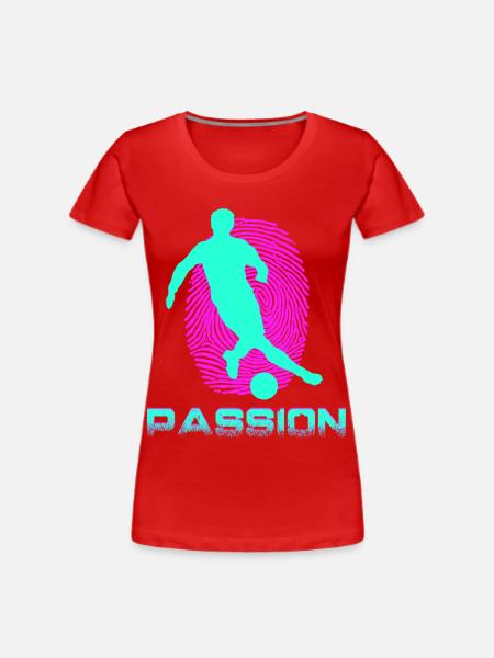 Football - Frauen Premium Bio T-Shirt - Rot