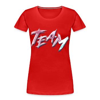 Équipe - T-shirt bio Premium Femme - rouge - Devant - Mia (176cm)