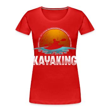 Kajak Kajakfahrer Kajaker - Frauen Premium Bio T-Shirt - Rot - Vorne - Mia (176cm)