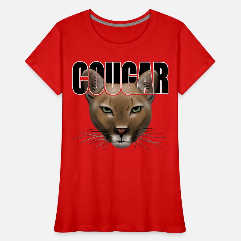 Cougar script R6Z T-shirt bio Premium Femme
