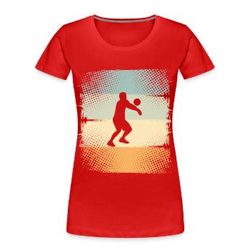 Volley-ball - T-shirt bio Premium Femme - rouge - Devant - Mia (176cm)