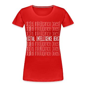 digital intelligence beast - Women's Premium Organic T-Shirt - red - Front - Mia (176cm)