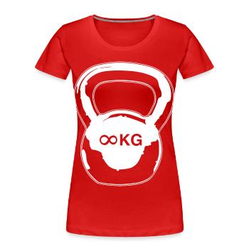 Kettlebell - Frauen Premium Bio T-Shirt - Rot - Vorne - Mia (176cm)