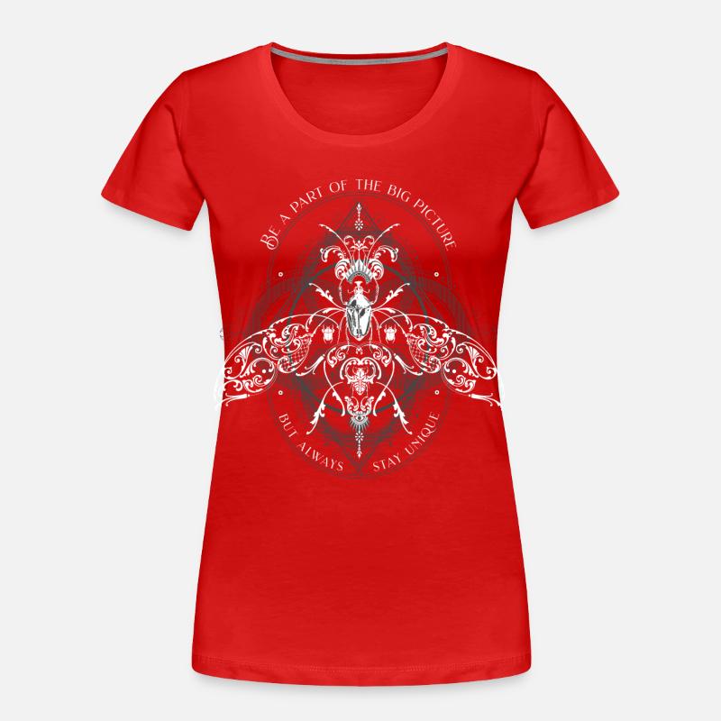 Insect Pattern Modèle d’insecte Psychédélique Bug Pattern - T-shirt bio Premium Femme - rouge