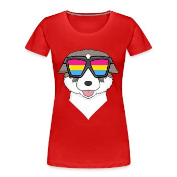 Pansexuell Thai Bangkaew Dog Hund - Frauen Premium Bio T-Shirt - Rot - Vorne - Mia (176cm)