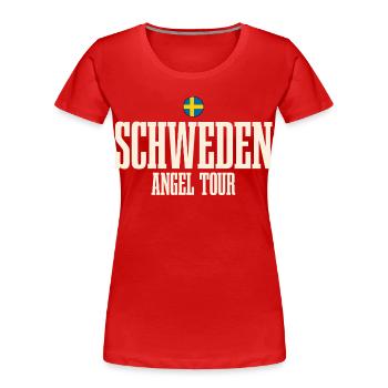 Schweden Angeltour Angeln Angler Fischen - Frauen Premium Bio T-Shirt - Rot - Vorne - Mia (176cm)