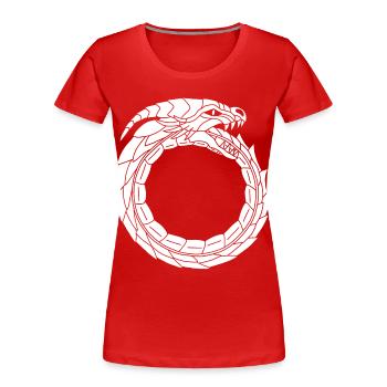 Devouring White Dragon - Women's Premium Organic T-Shirt - red - Front - Mia (176cm)