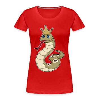 Snake Crown - Women's Premium Organic T-Shirt - red - Front - Mia (176cm)