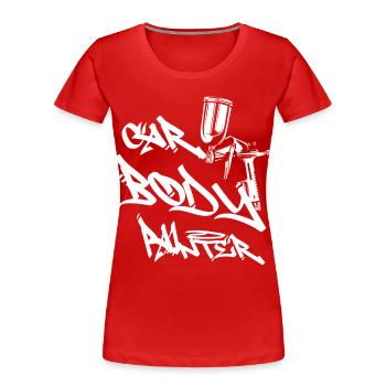 Auto Lackierer - Frauen Premium Bio T-Shirt - Rot - Vorne - Mia (176cm)