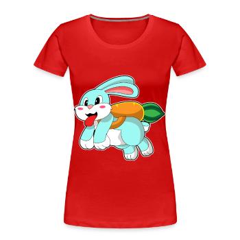 Rabbit Carrot - Women's Premium Organic T-Shirt - red - Front - Mia (176cm)